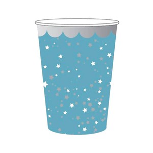 Imagen de Pack de 10 vasos de cartón de 25cl de estrellas azules,ACTUEL