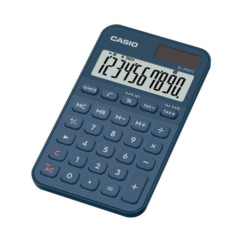 Calculadora CASIO modelo SL-310YC-LP 10 dígitos color azul