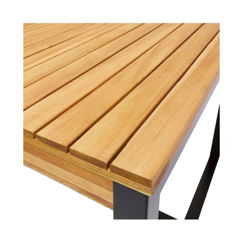 Mesa de jardín extensible de madera de acacia FSC, 1,8/2,4x0,9 m. Lagos GARDEN STAR ALCAMPO.