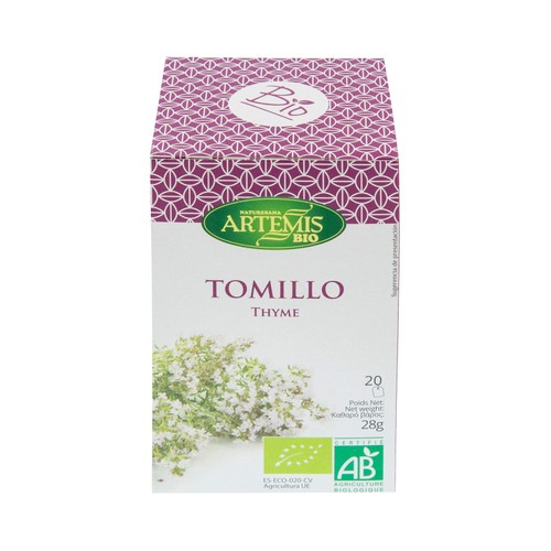 ARTEMIS BIO Infusión tomillo ecológico ARTEM,IS BIO 20 uds. x 28 g.
