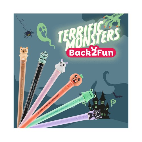 Bolígrafo, luz Halloween Back2Fun. BACK2FUN