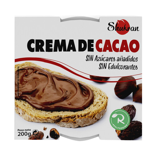 SHUKRAN Crema de castaña, dátil y cacao SHUKRAN by Realfooding 200 g.