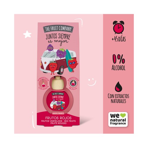 THE FRUIT COMPANY Ambientador perfumador para espacios reducidos, con aroma a frutos rojos.
