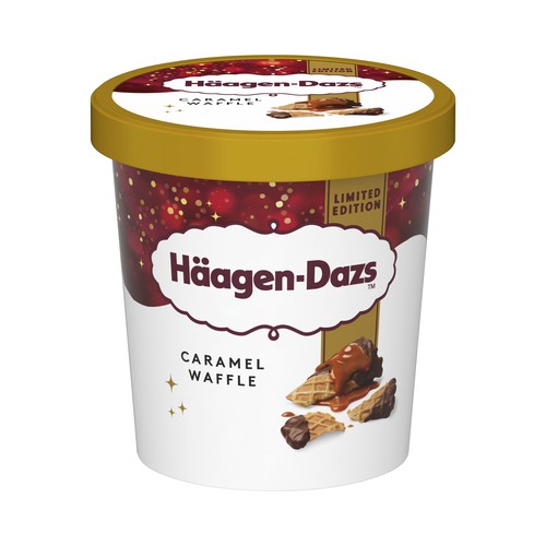 HÄAGEN-DAZS Limited edition Tarrina de helado de caramelo, chocolate y trozos de gofre 420 ml.