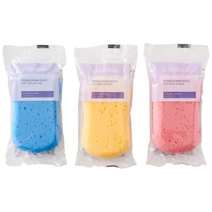 COSMIA Esponja de baño suave para todo tipo de pieles.