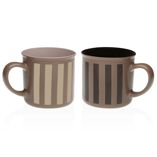 Taza mug gres, surtido rayas. VERSA HOME
