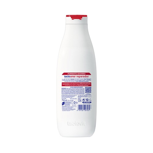 LACTOVIT Lactourea Gel reparador para baño o o ducha, para pieles secas y extra secas 750 ml.