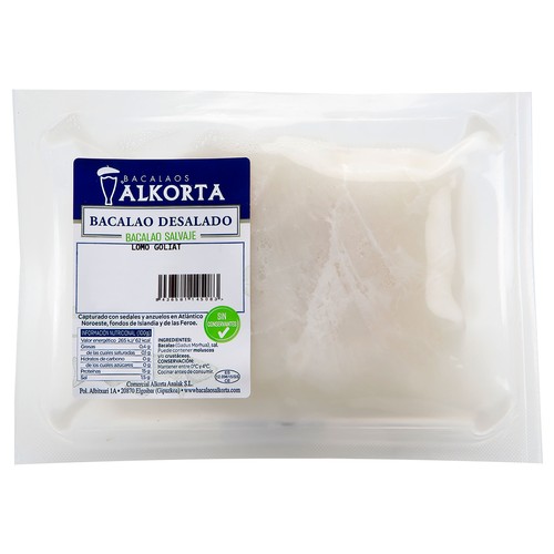 ALKORTA Bacalao desalado lomo ALKORTA 350 gr.