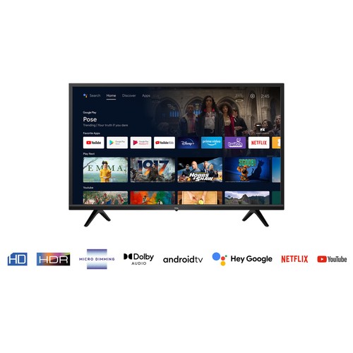 Televisión 81,28 cm (32") LED TCL 32S5200 HD READY, SMART TV, WIFI, BLUETOOTH, TDT T2, USB reproductor, 2HDMI, 60HZ.