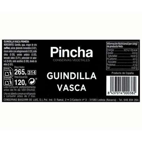 PINCHA Guindillas en vinagre 120 g.