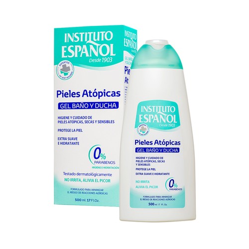 INSTITUTO ESPAÑOL Gel para baño y ducha, especial pieles atópicas 500 ml.