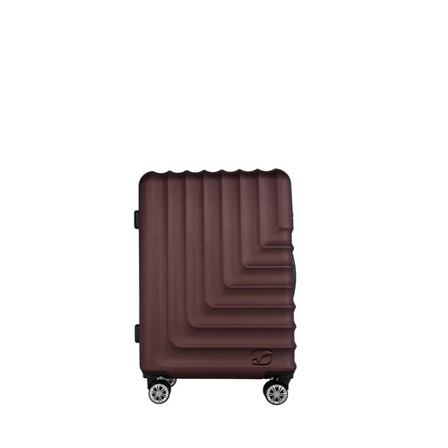 Maleta grande rígida de color burdeos de 73 cm y 8 ruedas, AIRPORT ALCAMPO Linear.