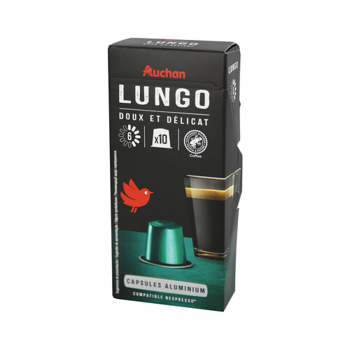 PRODUCTO ALCAMPO Café en cápsulas Lungo I6, 10 uds. .