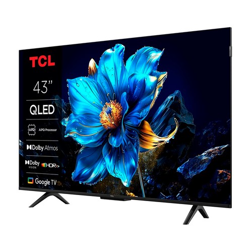 Televisión 109,2cm (43") QLED TCL 43P7K, GOOGLE TV, Ultra HD, 4K, Smart TV, Wifi, Bluetooth, 3HDMI, 2USB, 60Hz.