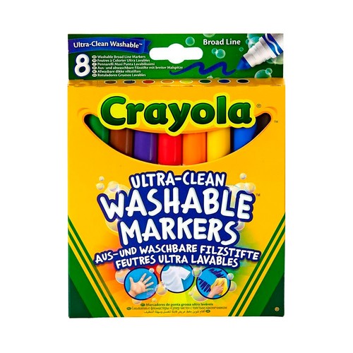 Rotuladores ultralavables maxi punta 8 unidades. CRAYOLA