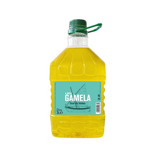 A NOSA GAMELA Licor de hierbas garrafa 3 l.