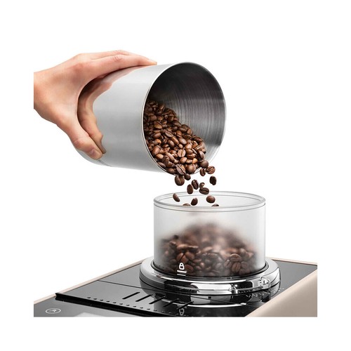 Cafetera espresso superautomática DELONGHI Rivelia EXAM440.55.BG, panel digital color beige, presión 19bar, café en grano o molido, 1450W.