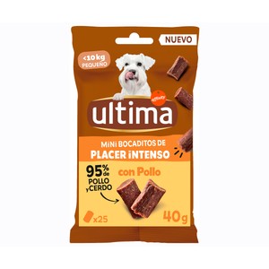 Snack perro mini bocaditos intensos de pollo 40 gr.