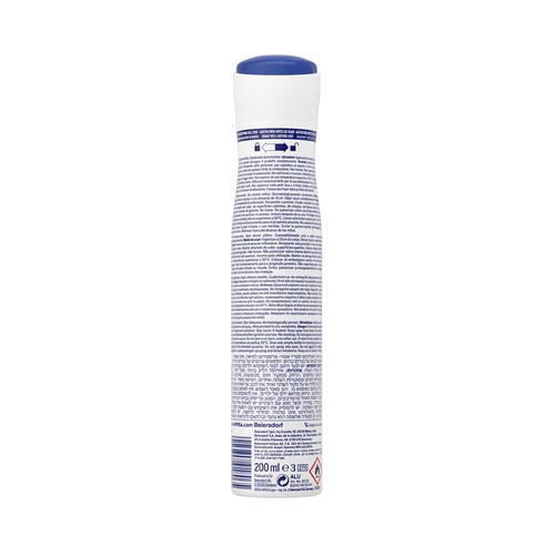 NIVEA Black & white invisible fresh Desodorante en spray para mujer con acción anti manchas 200 ml.