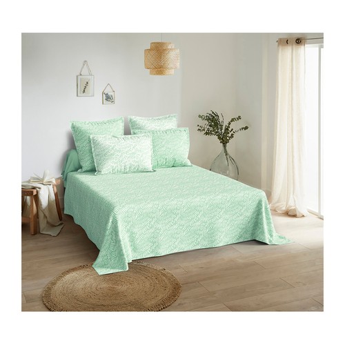 Juego de sábanas con estampado para cama de 135 cm, polialgodón reciclado, ACTUEL