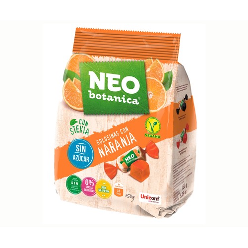 NEO BOTANICA Golosina con stevia naranja 150 gr.