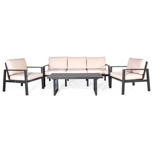 Imagen de Conjunto jardín 4 piezas KACTUS REPUBLIC BERLÍN MK001 1 sofá, 2 sillones y 1 mesa.