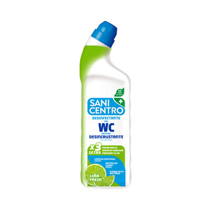 Imagen de SANICENTRO Gel desinfectante de WC sin lejía, con acción antical y desicrustante, aroma lima fresh 1 l.