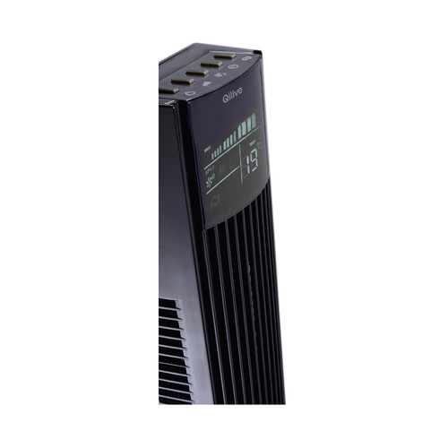 Ventilador de torre oscilante con mando a distancia QILIVE Q.5295, potencia 45W, 3 velocidades, temporizador, altura 91cm.