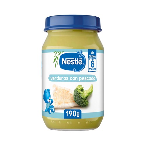 NESTLÉ Tarrito (textura fina) de verduras con pescado, a partir de 6 meses 190 g.