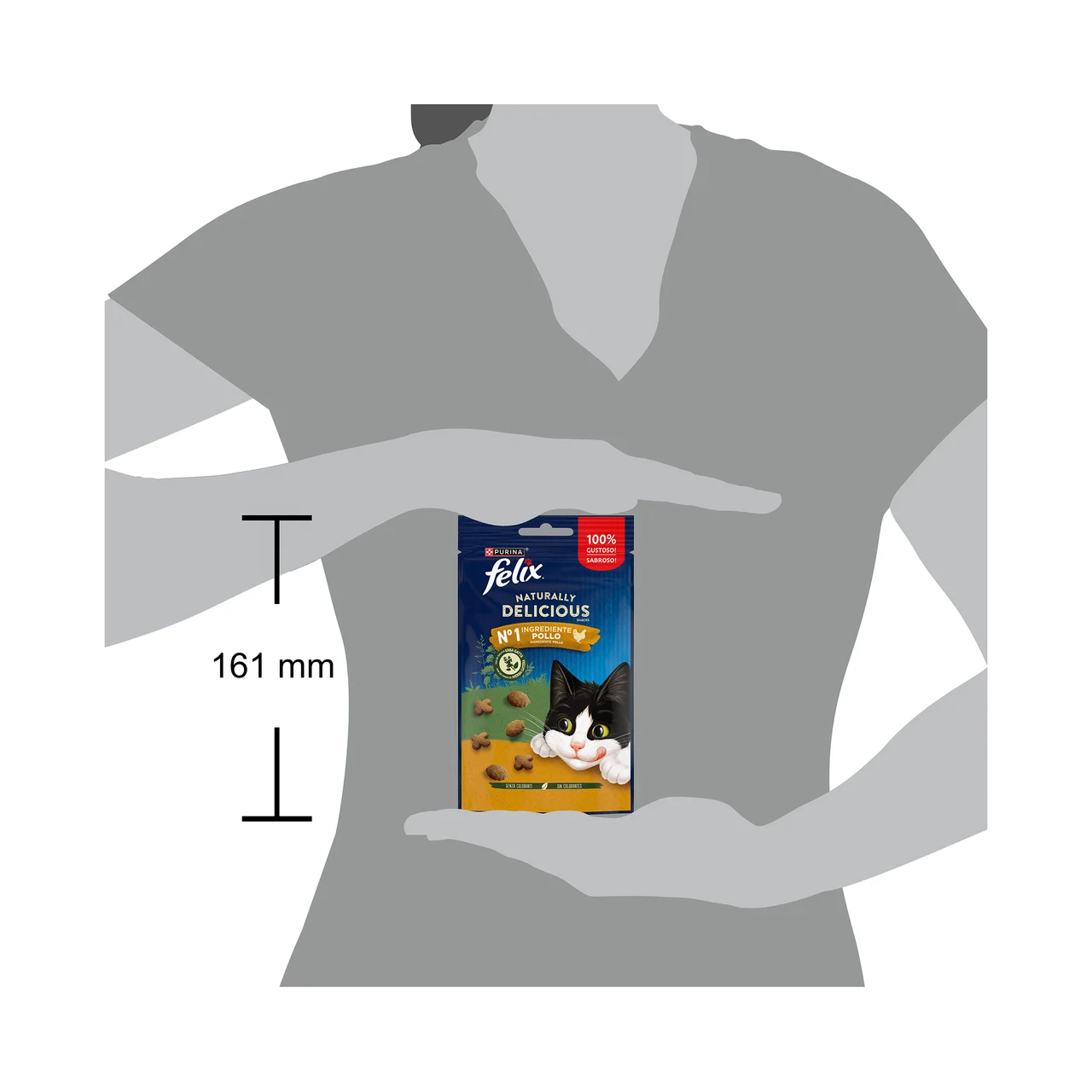 Naturally delicious de Purina Snacks para gatos adultos con pollo y un toque de hierba gatera 50 g.