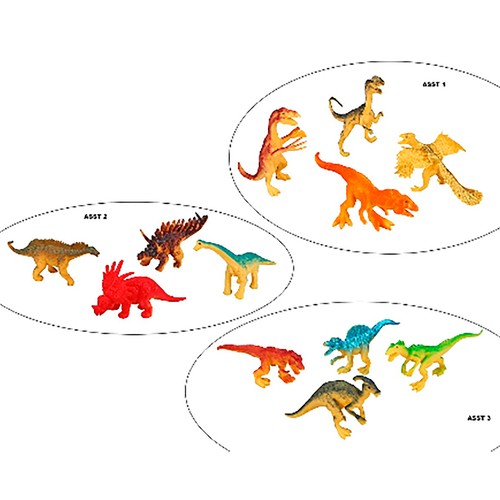 Conjunto de dinosaurios, 4 piezas, surtido de diseños, SNC.