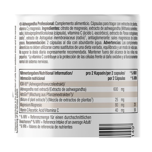 WEIDER Professional Ashwagandha 120 uds