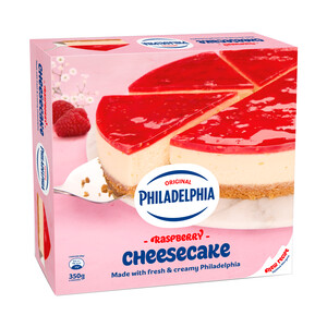 Imagen de PHILADELPHIA Tarta de queso crema con frambuesa 350 g.