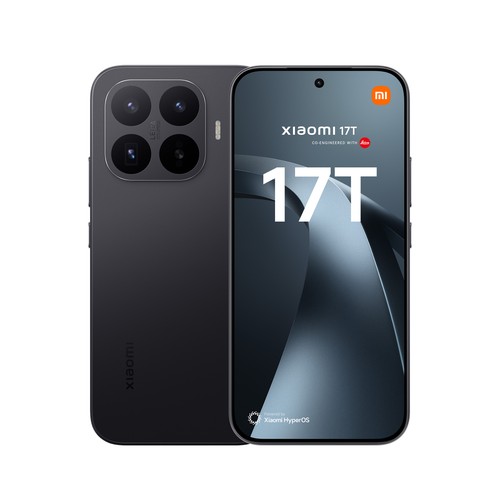 Smartphone XIAOMI 17T, 5G, 256GB, 12GB RAM, color negro, pantalla 16,74cm (6,59").