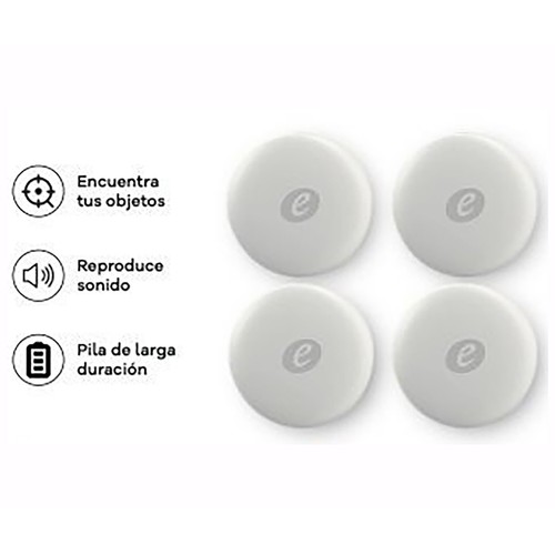 Pack 4 localizadores EBOX EB26044, Bluetooth, compatible con Android y con IOS