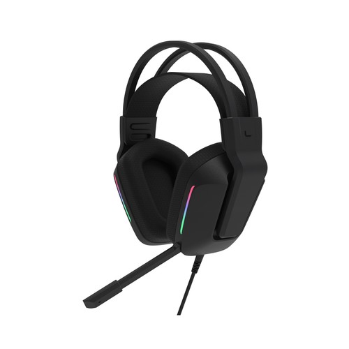 Auriculares tipo casco gaming Q.3408 con cable, color negro, QILIVE