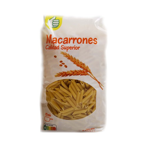 PRODUCTO ECONÓMICO ALCAMPO Pasta macarrón PRODUCTO ECONÓMICO ALCAMPO paquete 1 kg.