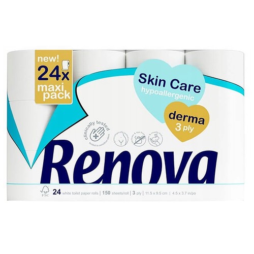 RENOVA Skin care Papel higiénico 24 uds.