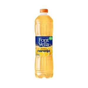 FONT VELLA Agua mineral con zumo de naranja botella de 1,15 l.