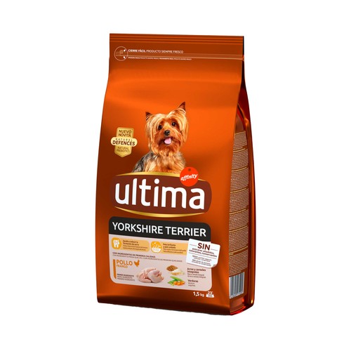 ULTIMA Comida para perro de raza Yorkshire Terrier 1,5 kilogr,
