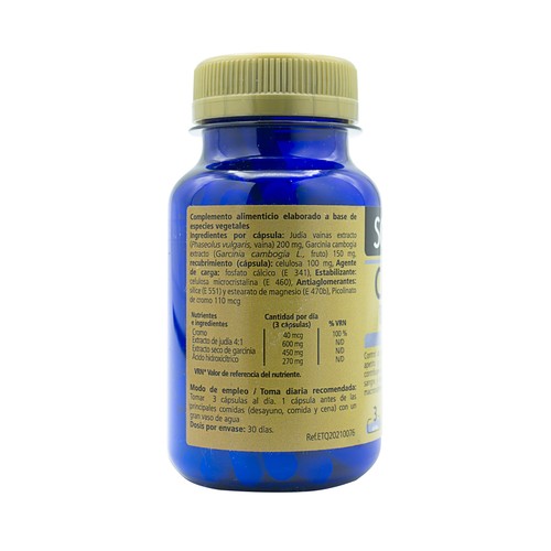 SANON Carbo blocker Faseolamina + Garcinia + Cromo, Complemento alimenticio para el control del peso 90 cápsulas.
