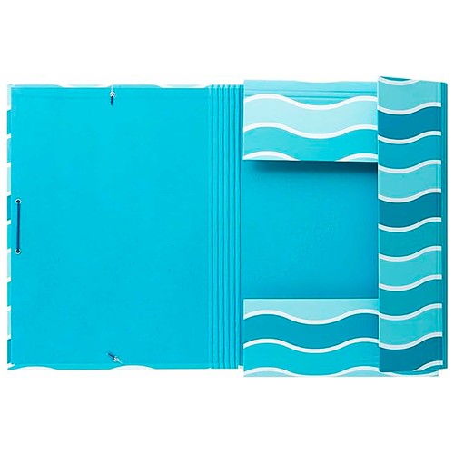 Carpeta clasificadora escolar portafolios cartón A4 con gomas Disney STITCH.