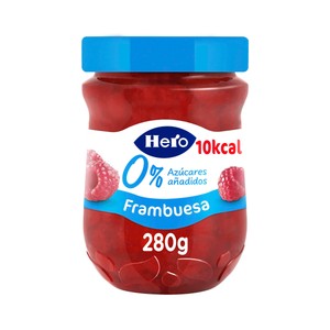 Imagen de HERO Mermelada de frambuesa sin azúcares añadidos bote 280 g.