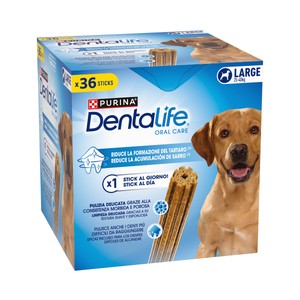 Imagen de  PURINA DENTALIFE Snack dental para perros grandes 36 uds. 1,272 kg.