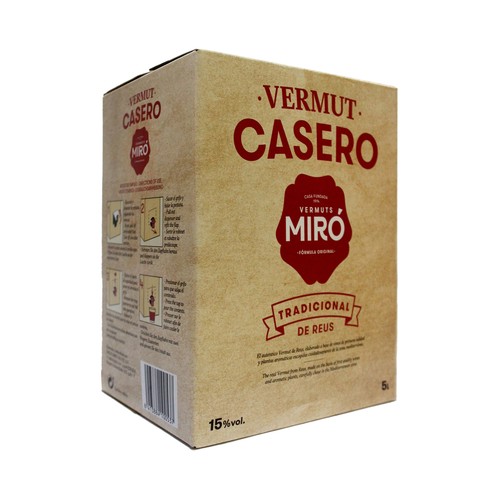 MIRÓ Vermut tradicional elaborado en Reus MIRO Bag in box 5 l.