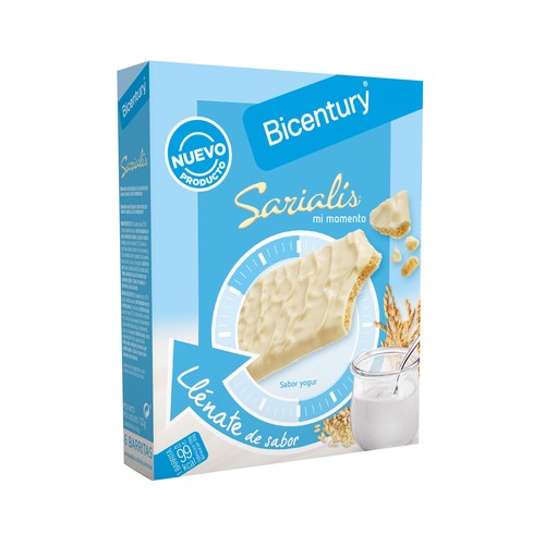 BIOCENTURY Barritas chocolate blanco y yogur BIOCENTURY 120 g.