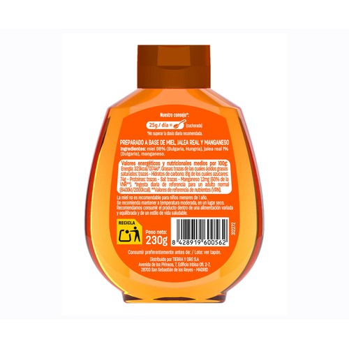 LUNA DE MIEL Miel con jalea real energía 230 gr.