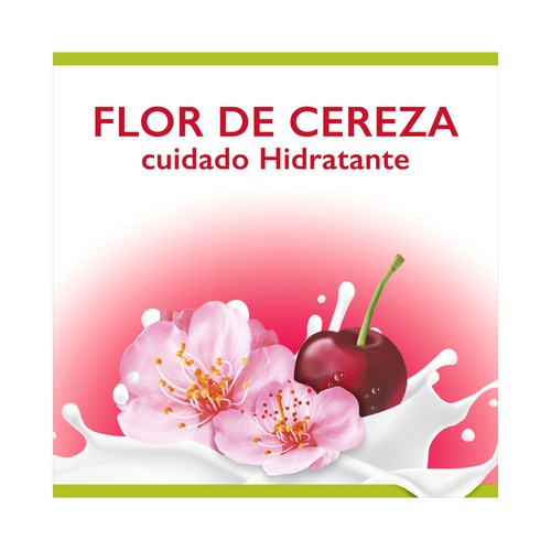 PALMOLIVE Natural balance Gel de baño o ducha textura crema, enriquecido con extracto de flor de cereza 600 ml.