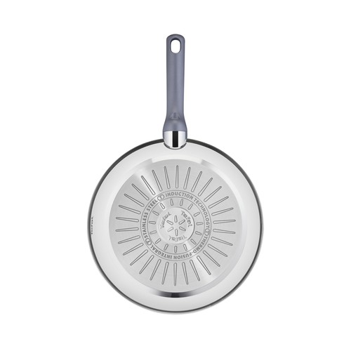 Sartén de 28 centímetros antiadherente de acero inoxidable, apta para inducción, Daily Cook Titanium, TEFAL.