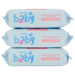 PRODUCTO ALCAMPO Baby Toallitas húmedas para bebé con camomila, para pieles sensibles 3 x 64 uds.